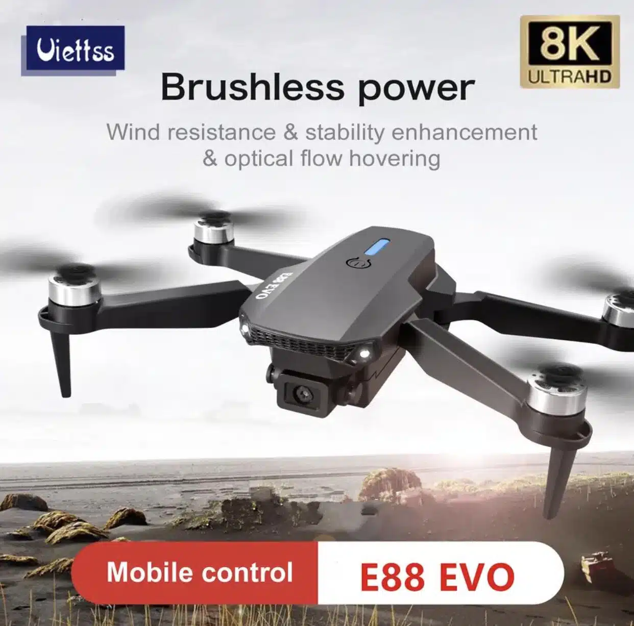 E88 Evo Brushless HD Camera Drone